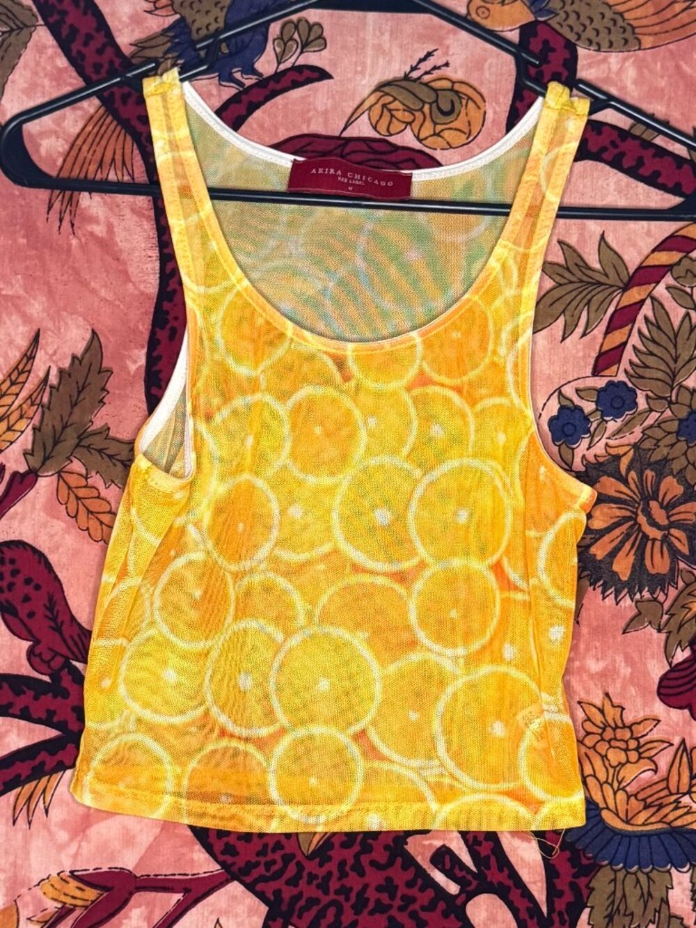 Orange Slices Mesh Akira Crop Top